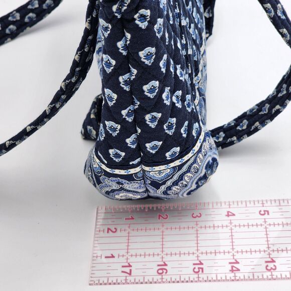 Vera Bradley Vintage 2000s Nantucket Navy Blue Quilted Tote Shoulder Bag - Picture 12 of 12